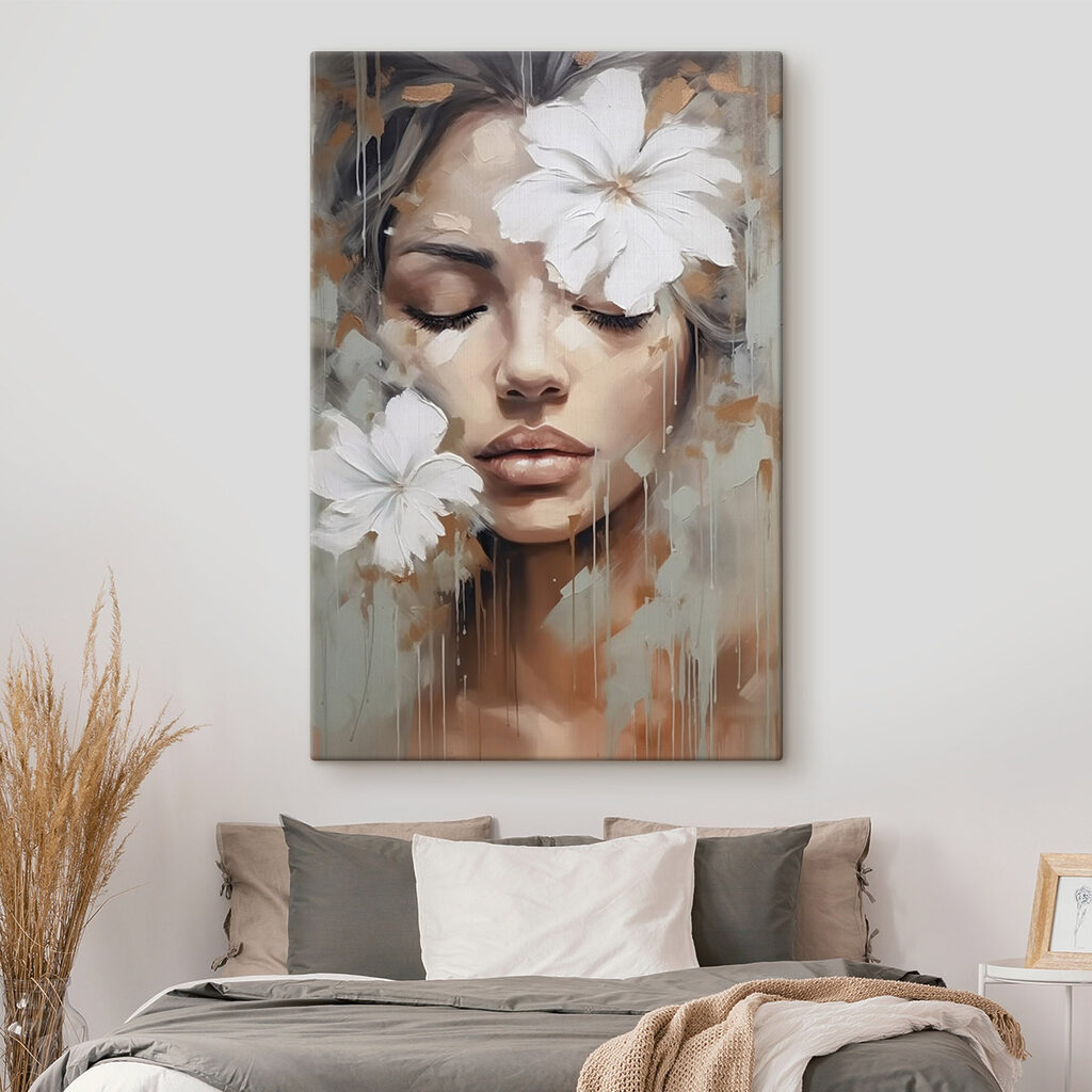 Retrato entre flores brancas — interior 2
