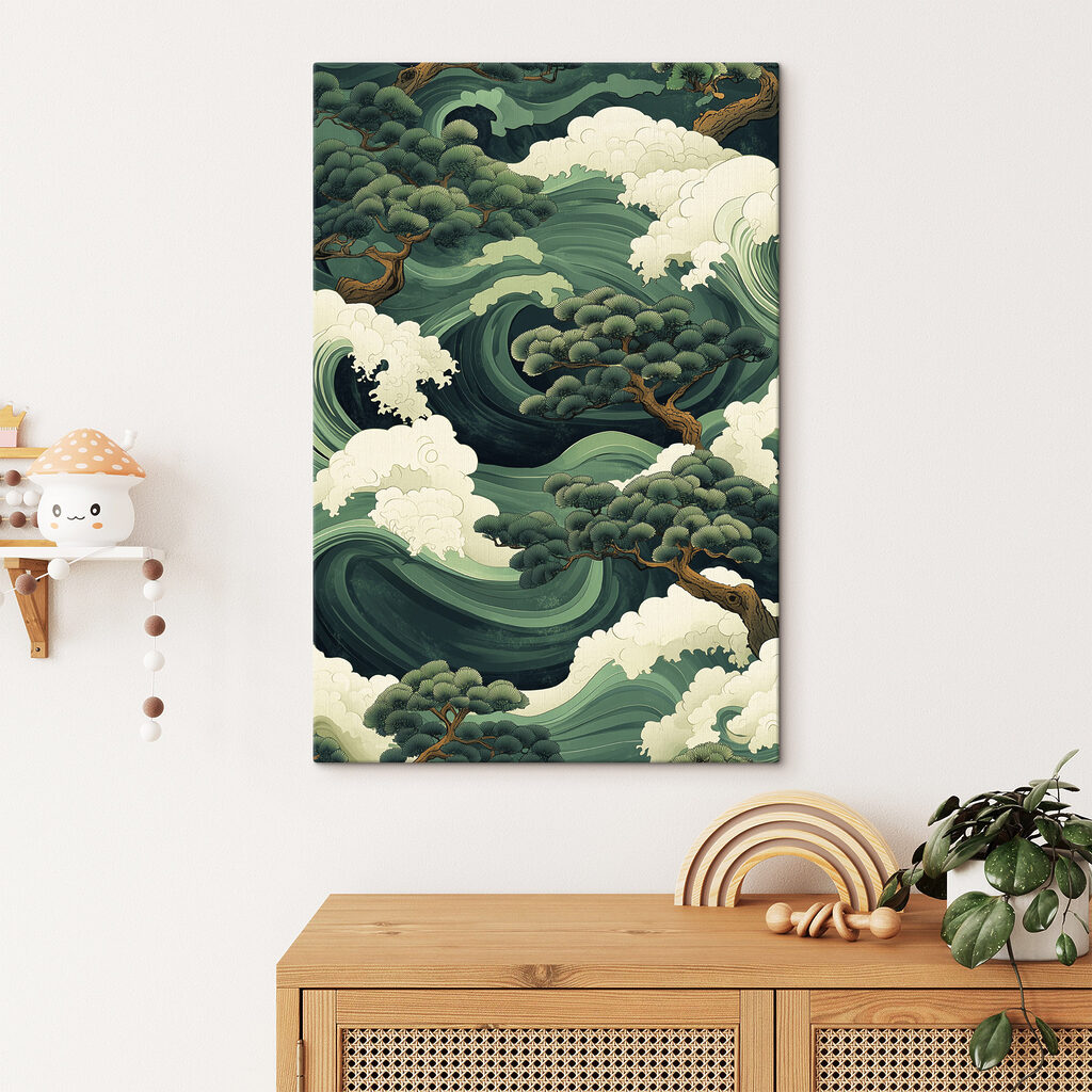Copas verdes em ondas — interior 2