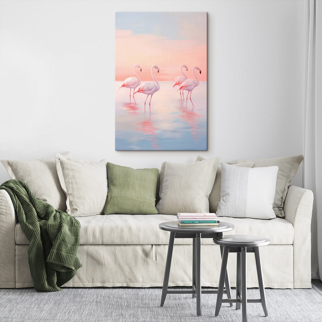 Flamingos ao entardecer — interior 2