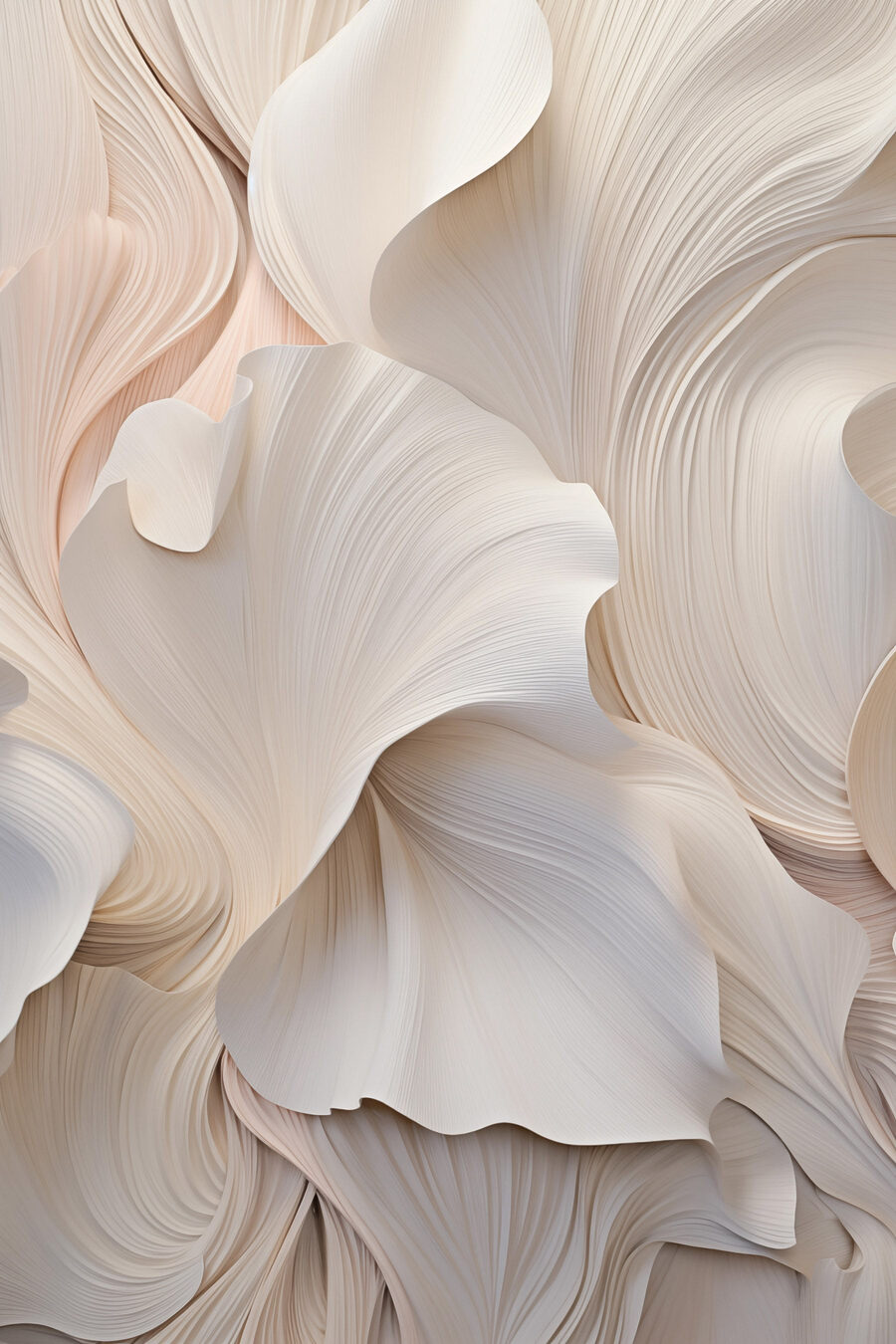 Formas curvas em creme — design completo