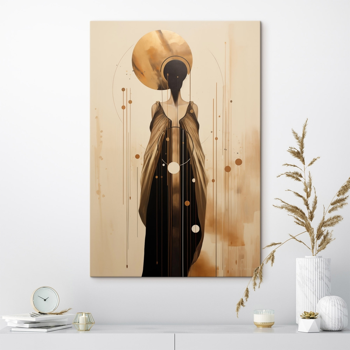 Mulher abstrata com ornamento — interior 1