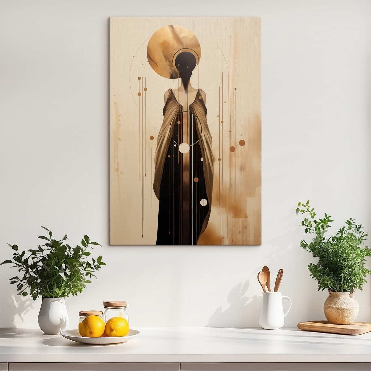 Mulher abstrata com ornamento — interior 2