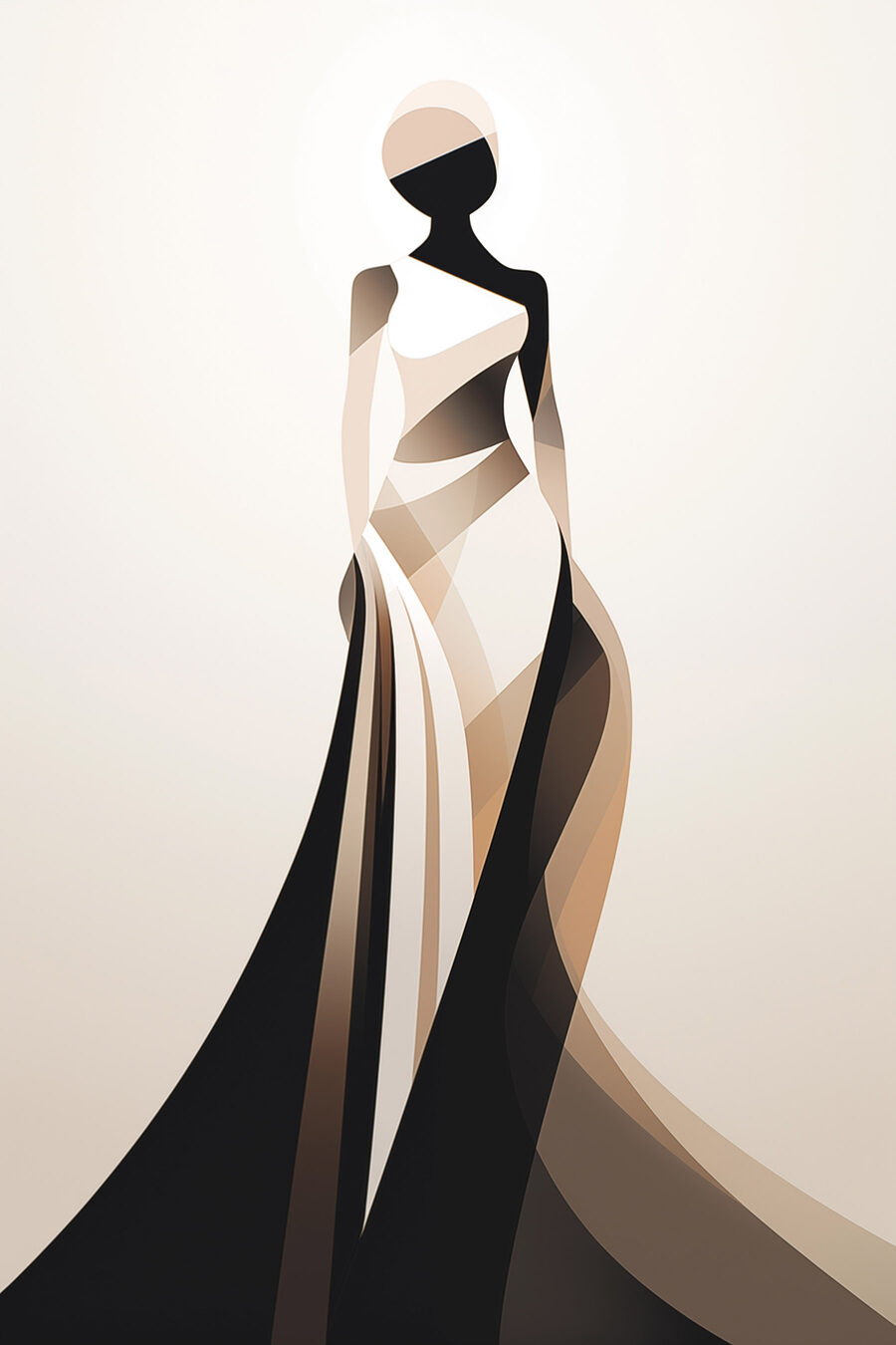 Mulher em tons terrosos — design completo