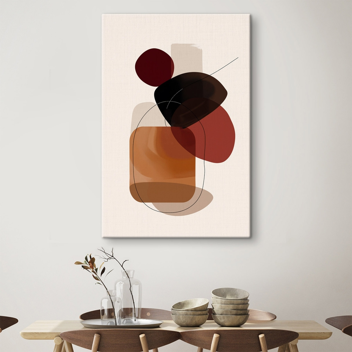 Composição vinho e castanho — interior 1
