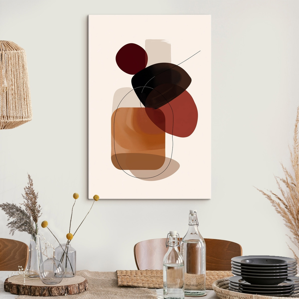 Composição vinho e castanho — interior 2