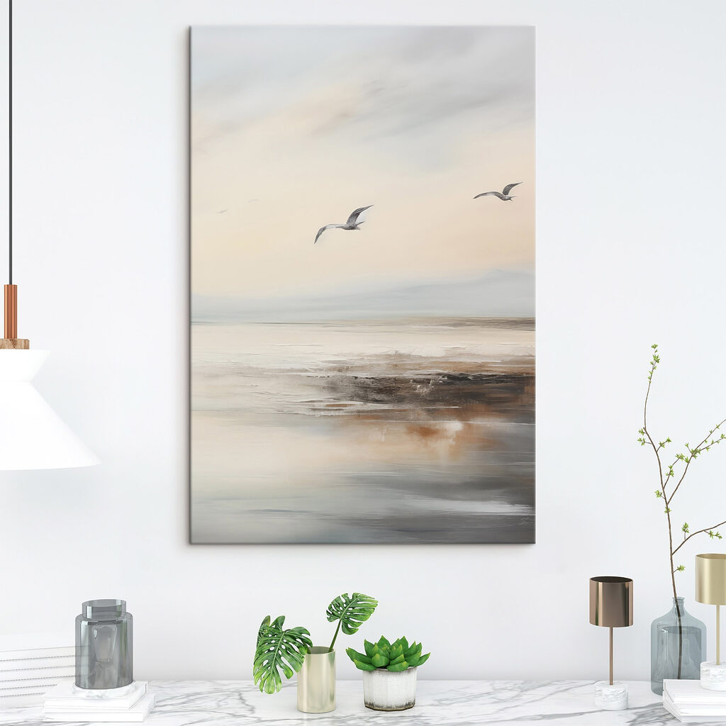 Gaivotas sobre a costa — interior 1