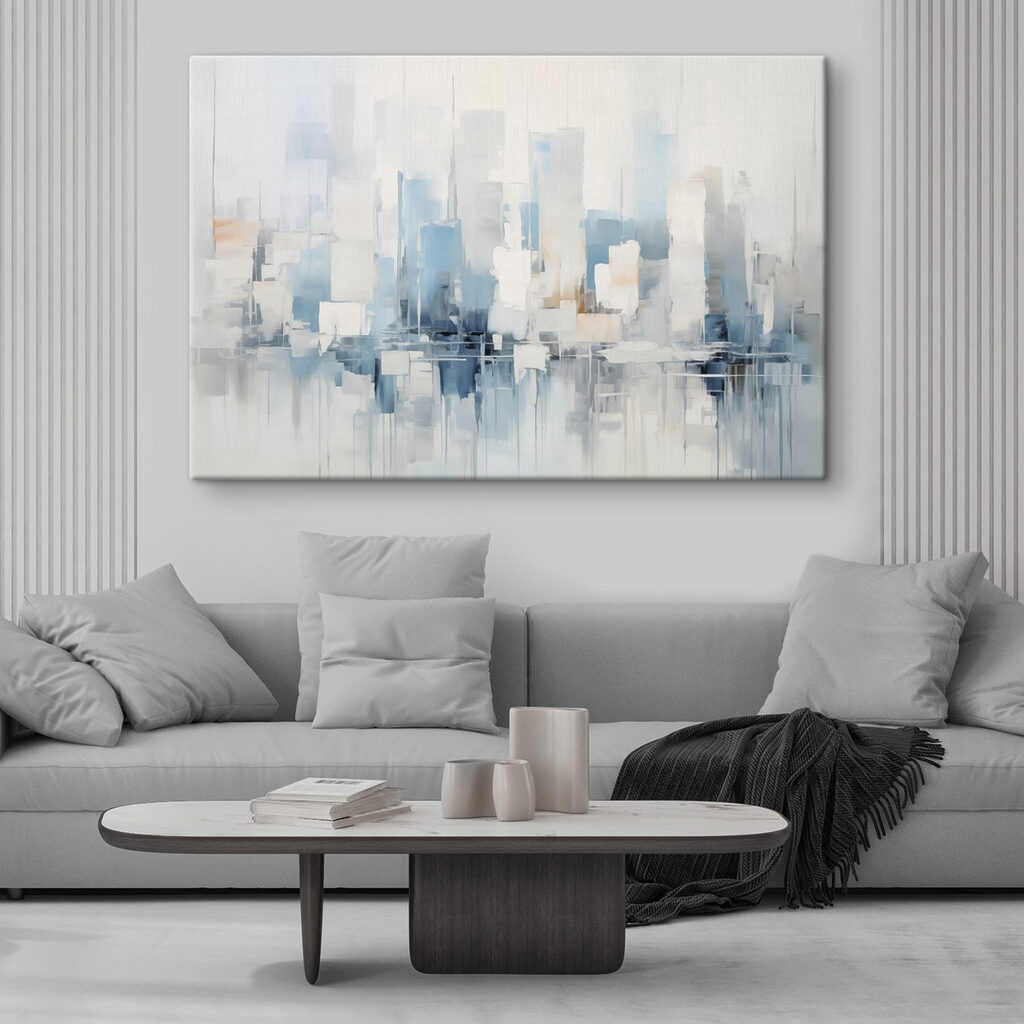 Cidade em reflexo azul-gelo — interior 2