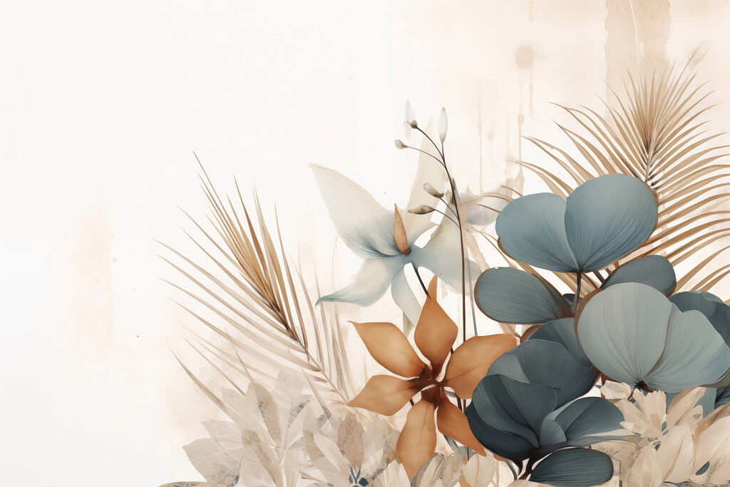 Folhas redondas e palmas — design completo
