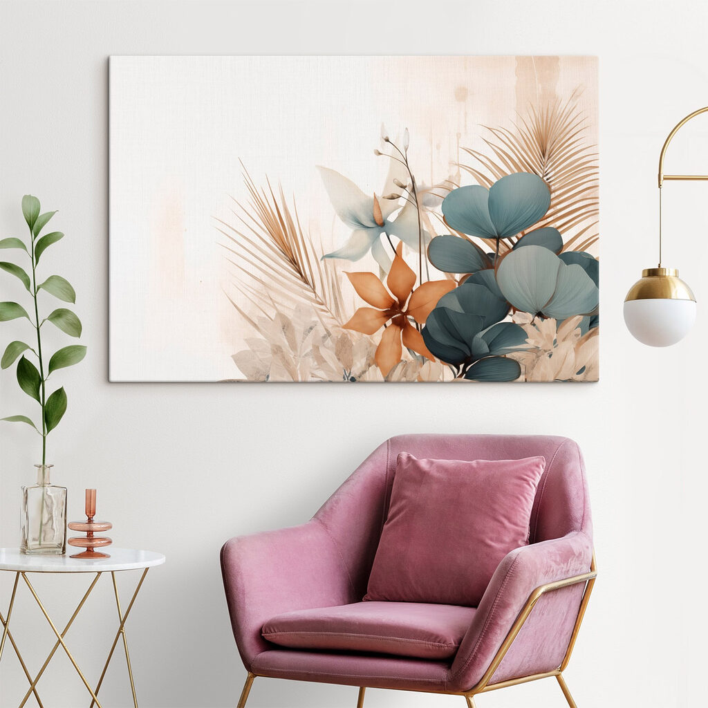 Folhas redondas e palmas — interior 1