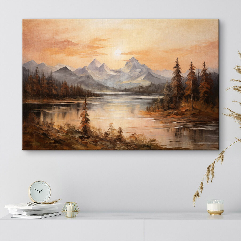 Entardecer dourado sobre lago — interior 2