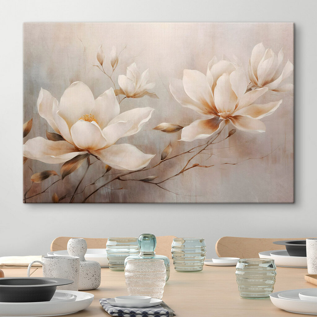 Magnólia de flores creme — interior 1