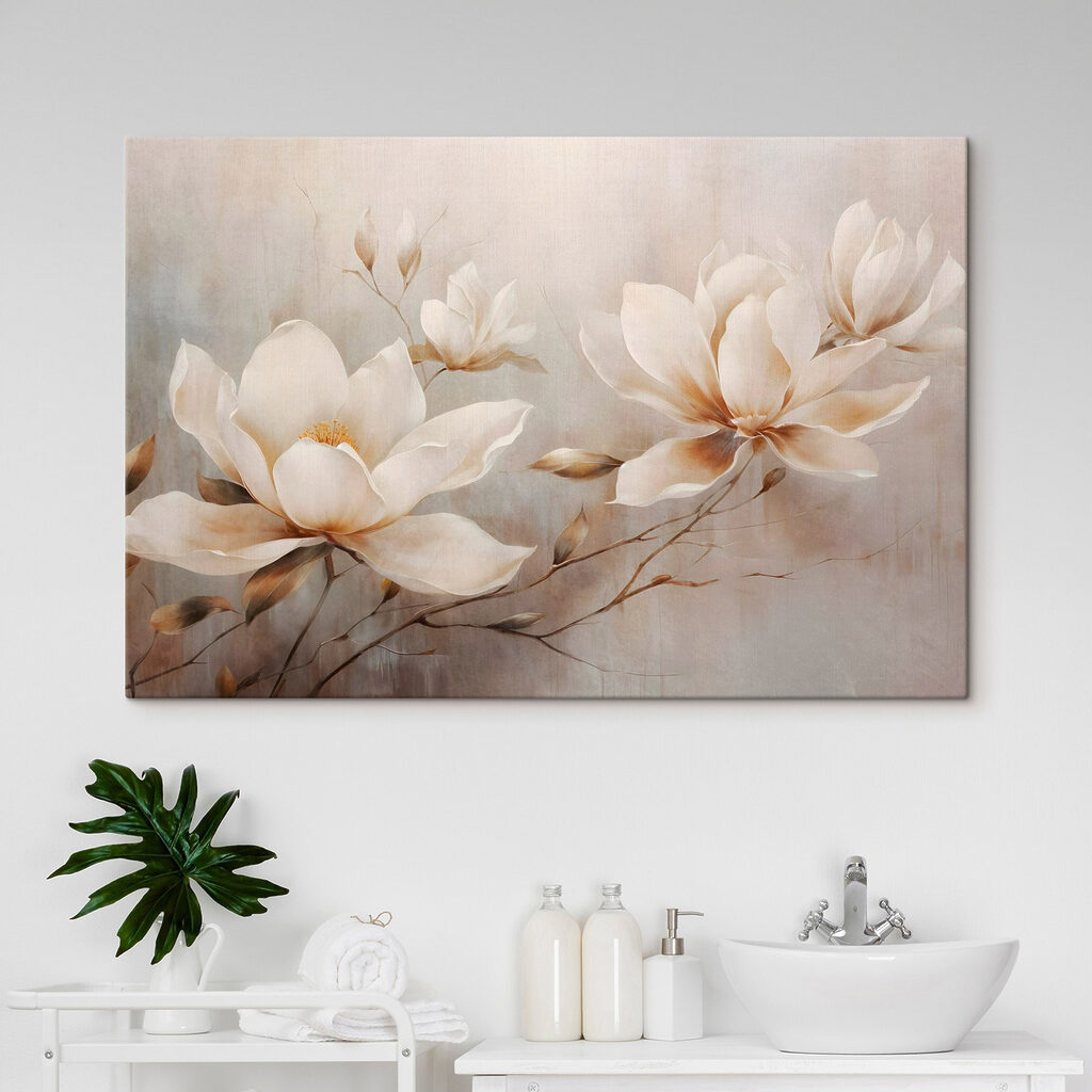 Magnólia de flores creme — interior 2