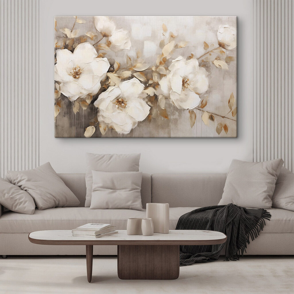 Flores brancas e cinzentas — interior 1