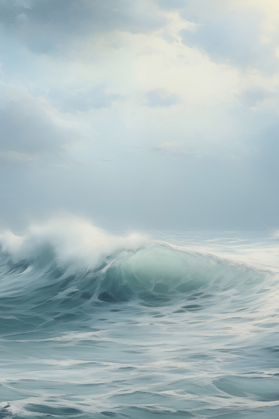 Ondas turquesa ao amanhecer — design completo