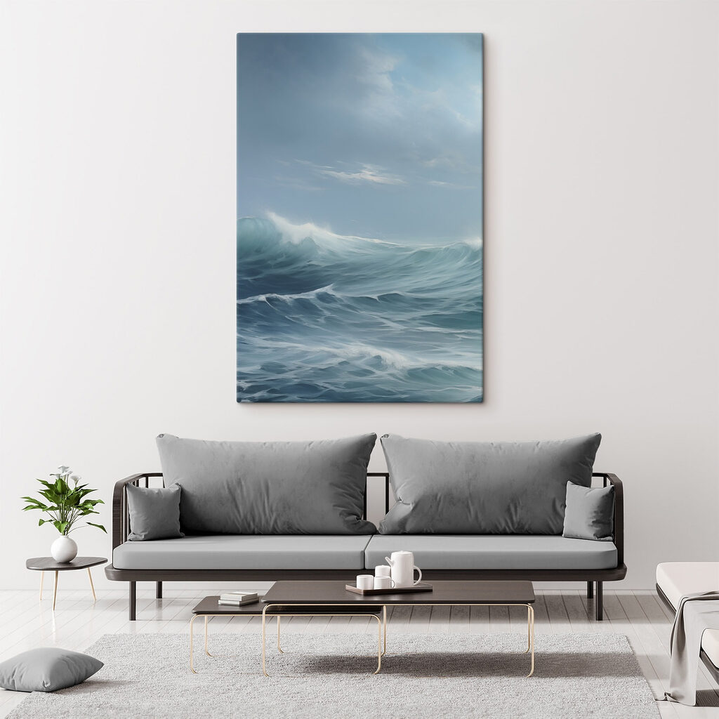 Mar azul-escuro sob nuvens — interior 2