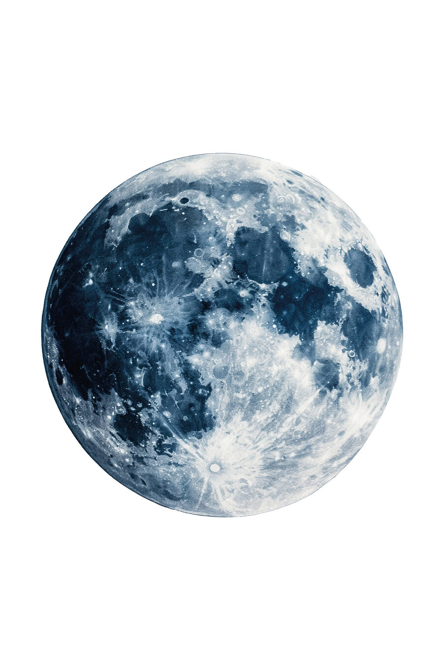 Lua cheia azul — design completo