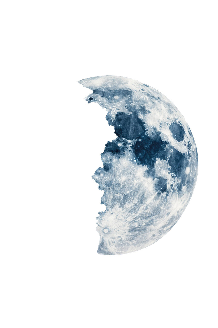 Metade direita da lua — design completo