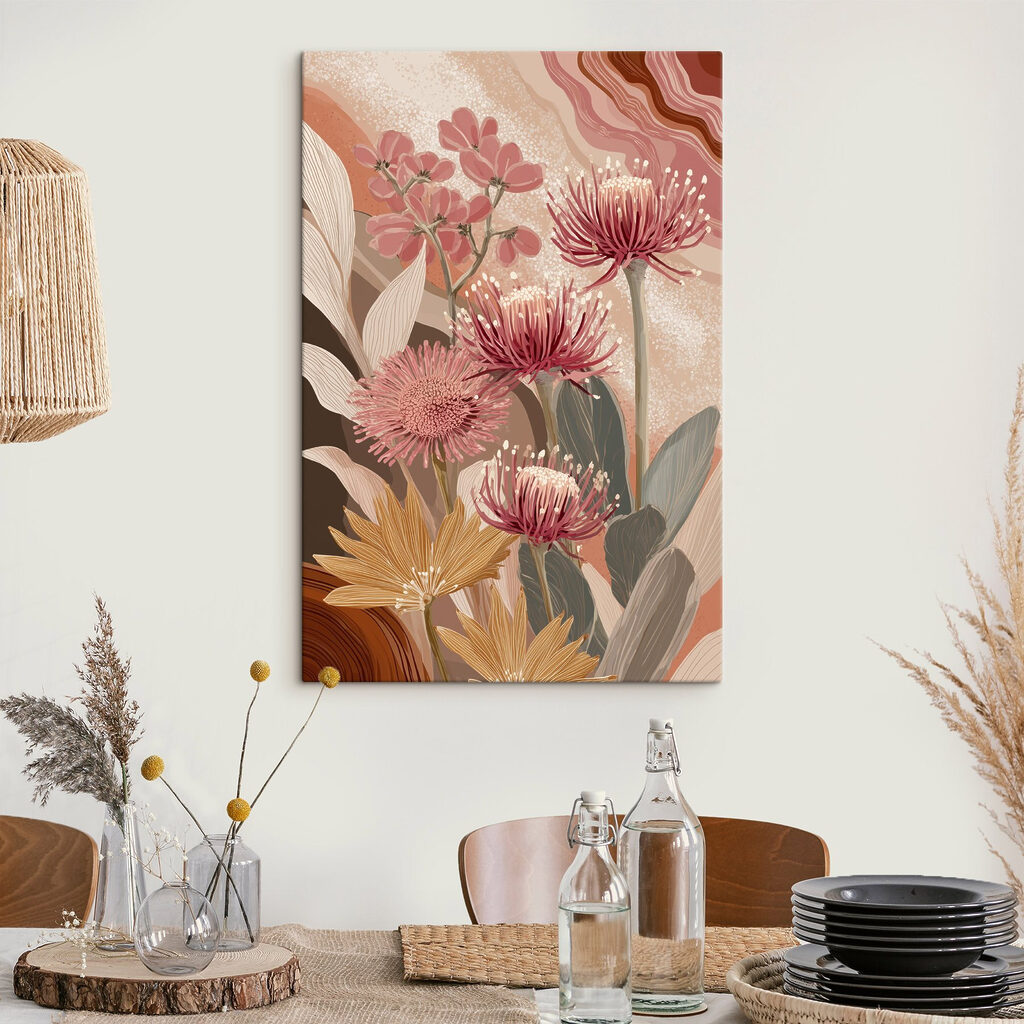 Floração rosa em contornos — interior 2