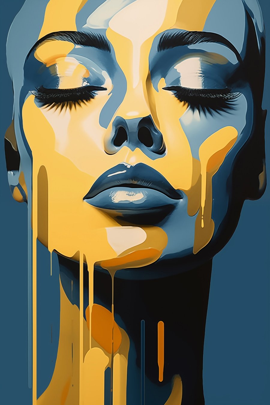 Retrato de olhos cerrados — design completo