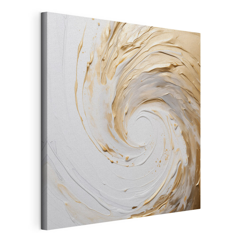Espiral dourada sobre branco — vista do produto