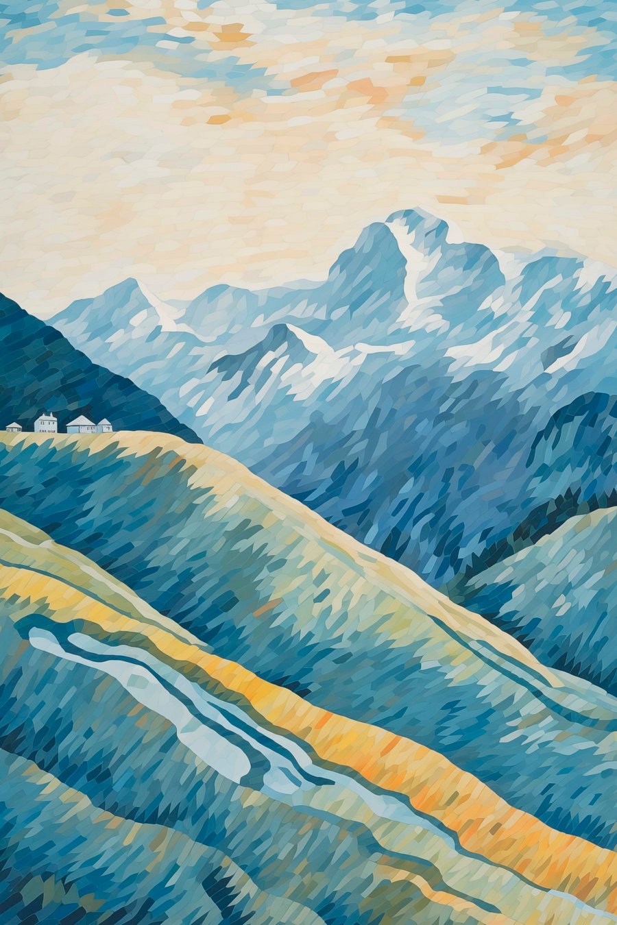 Paisagem de montanha — design completo