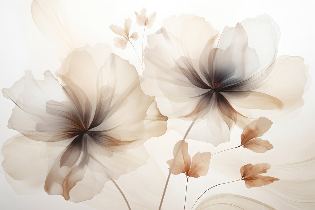 Flores de miolo escuro — design completo