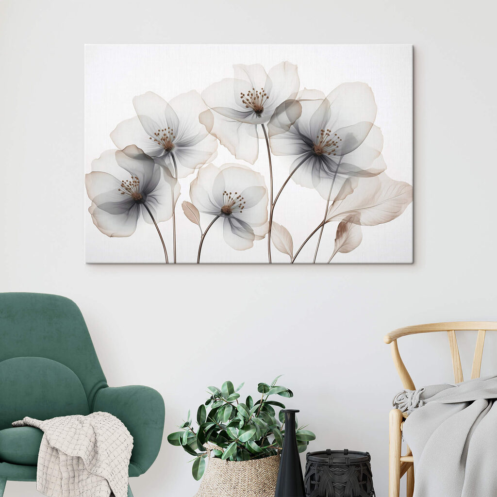 Pétalas cinzentas com nervuras — interior 3
