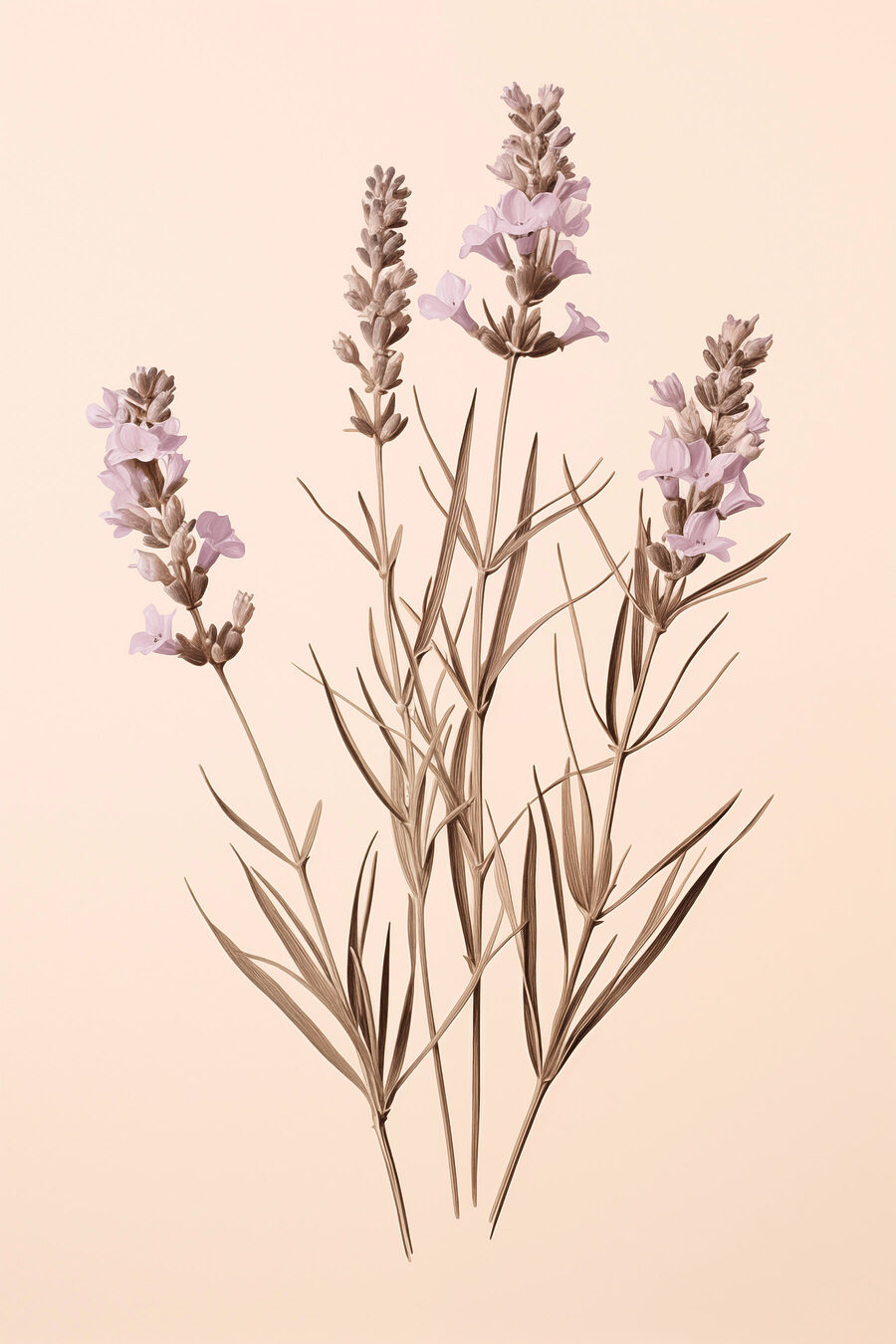 Lavanda sobre pêssego suave — design completo