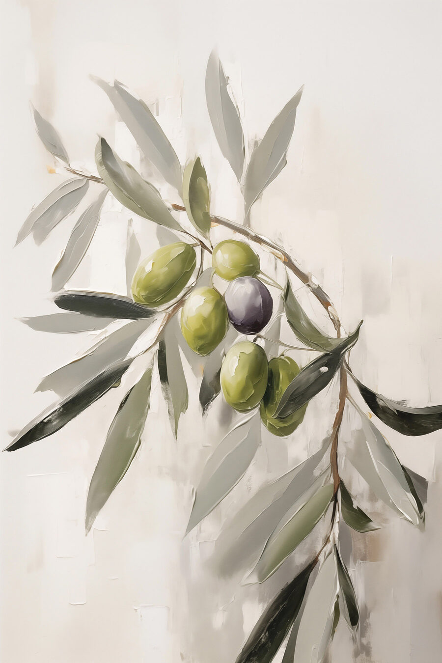 Oliveira com fruto escuro — design completo