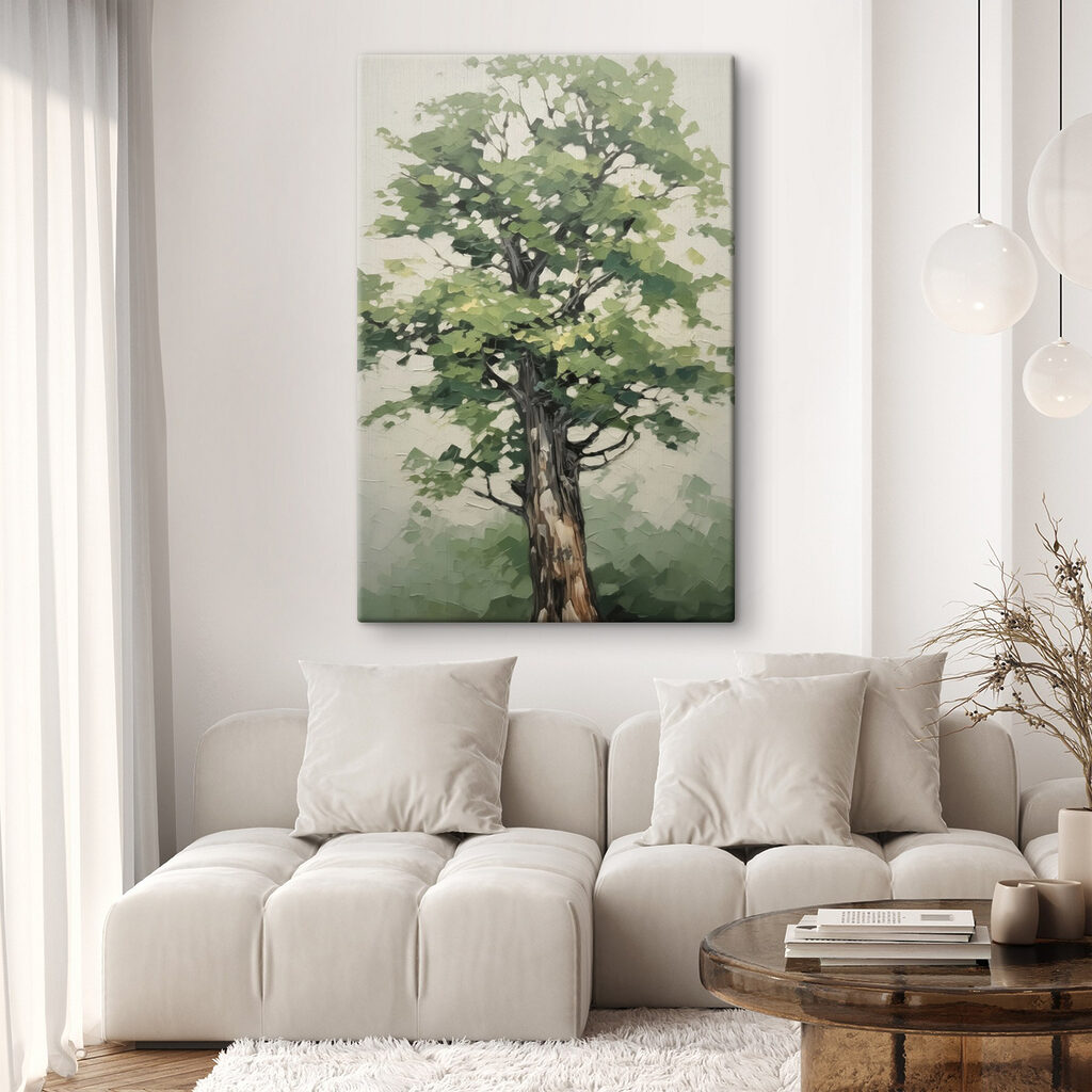 Árvore verde em pinceladas — interior 2