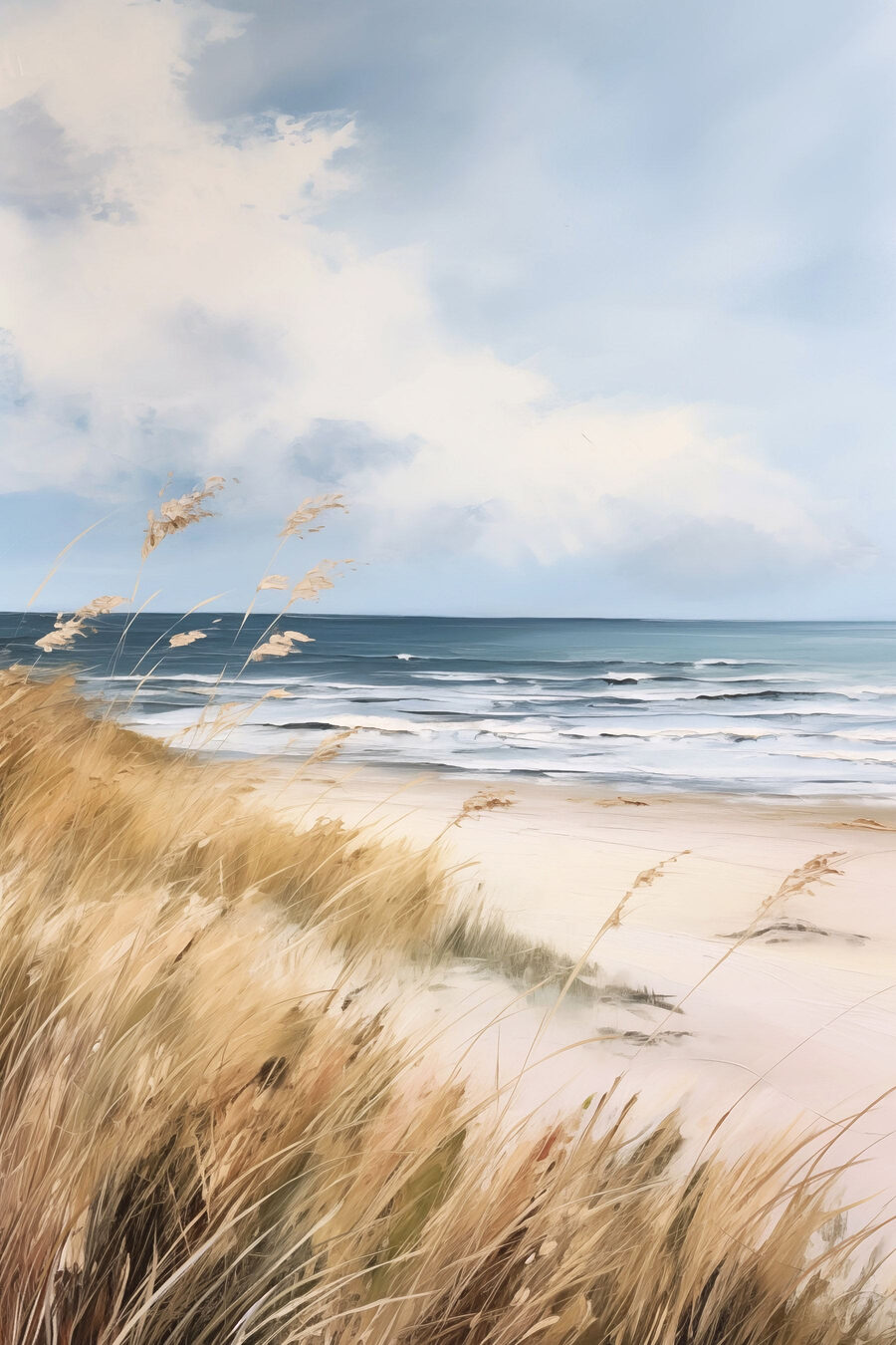 Dunas e mar azul — design completo