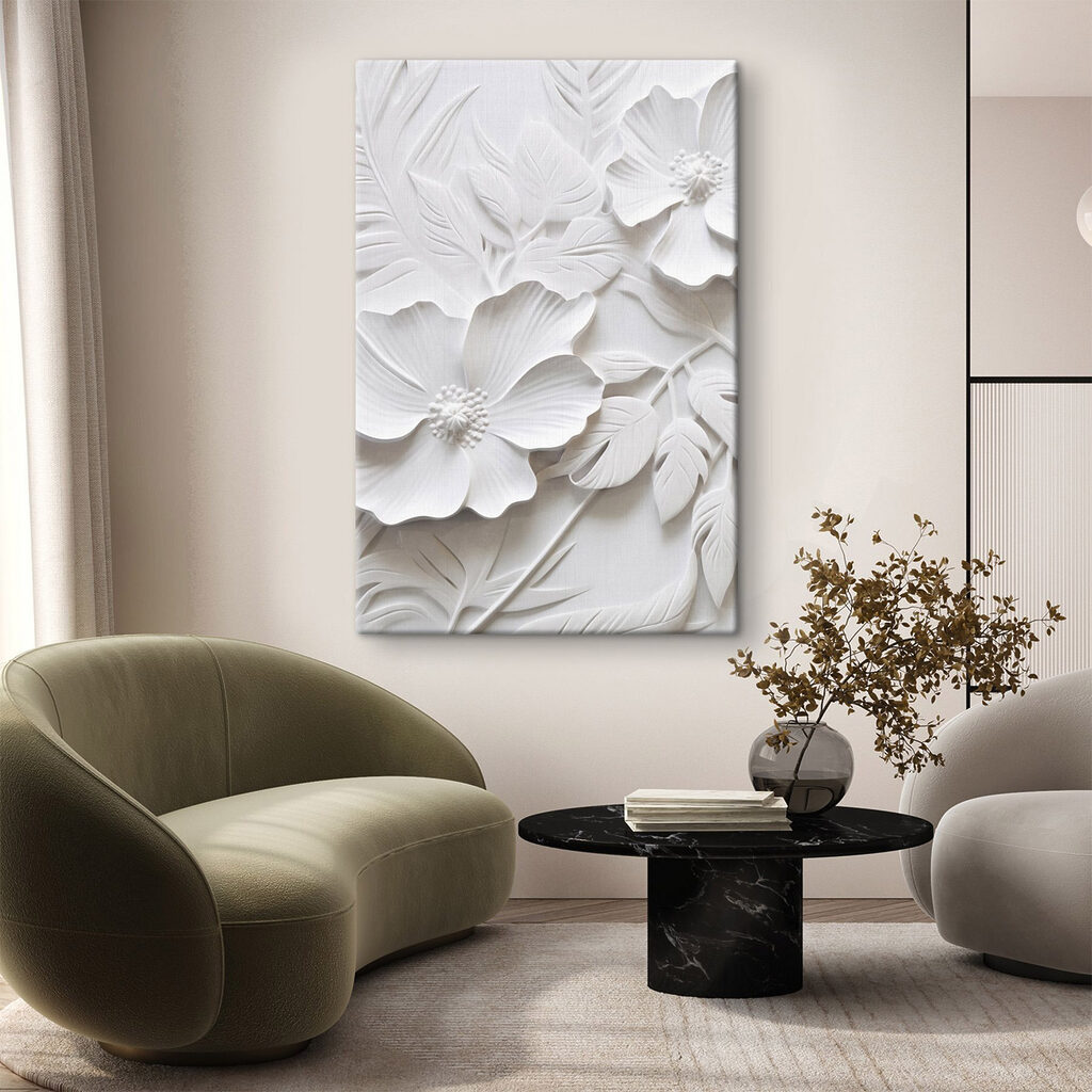 Flores brancas com nervuras — interior 2