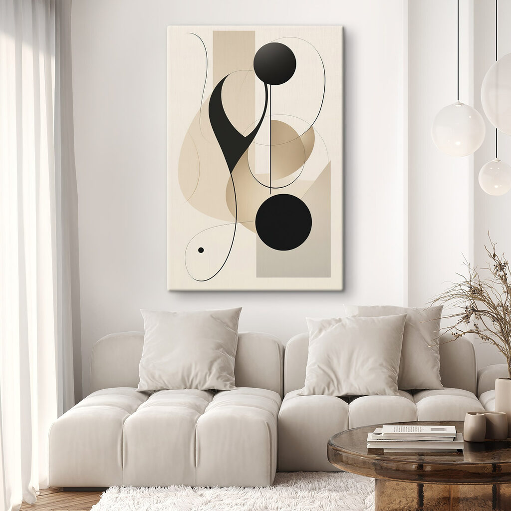 Círculos pretos com arcos — interior 1