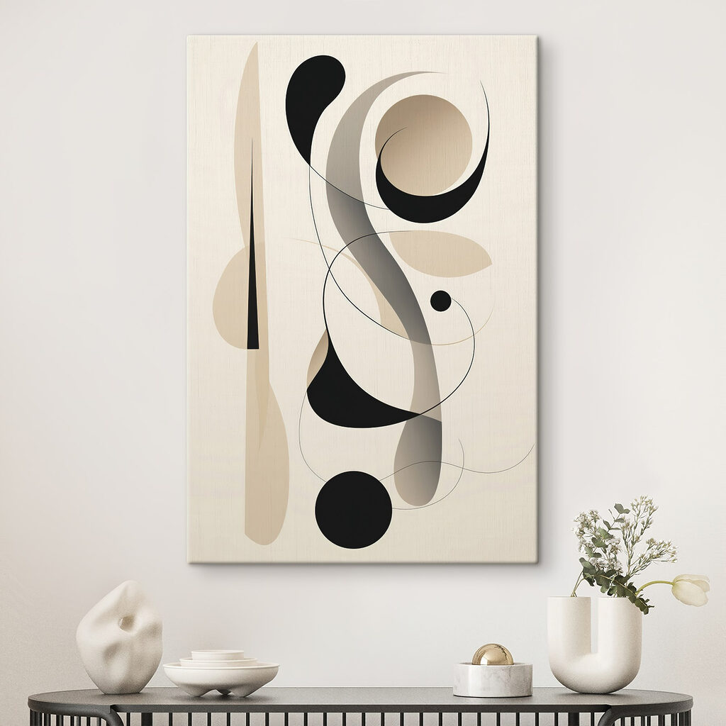 Gotas pretas entre linhas — interior 1