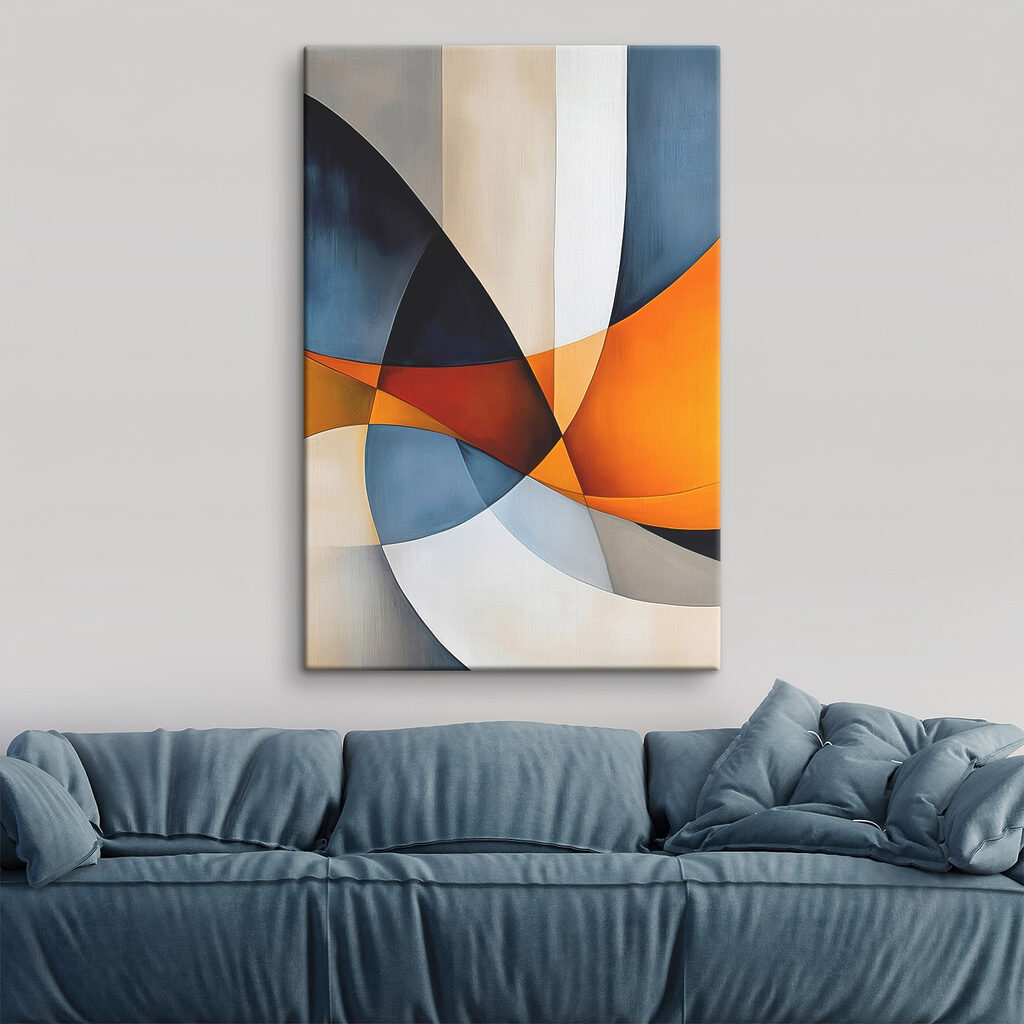 Arco laranja em azul-marinho — interior 1