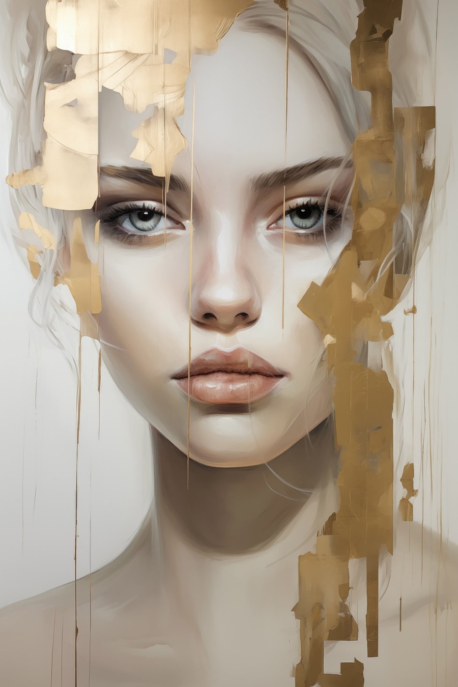 Retrato abstrato — design completo