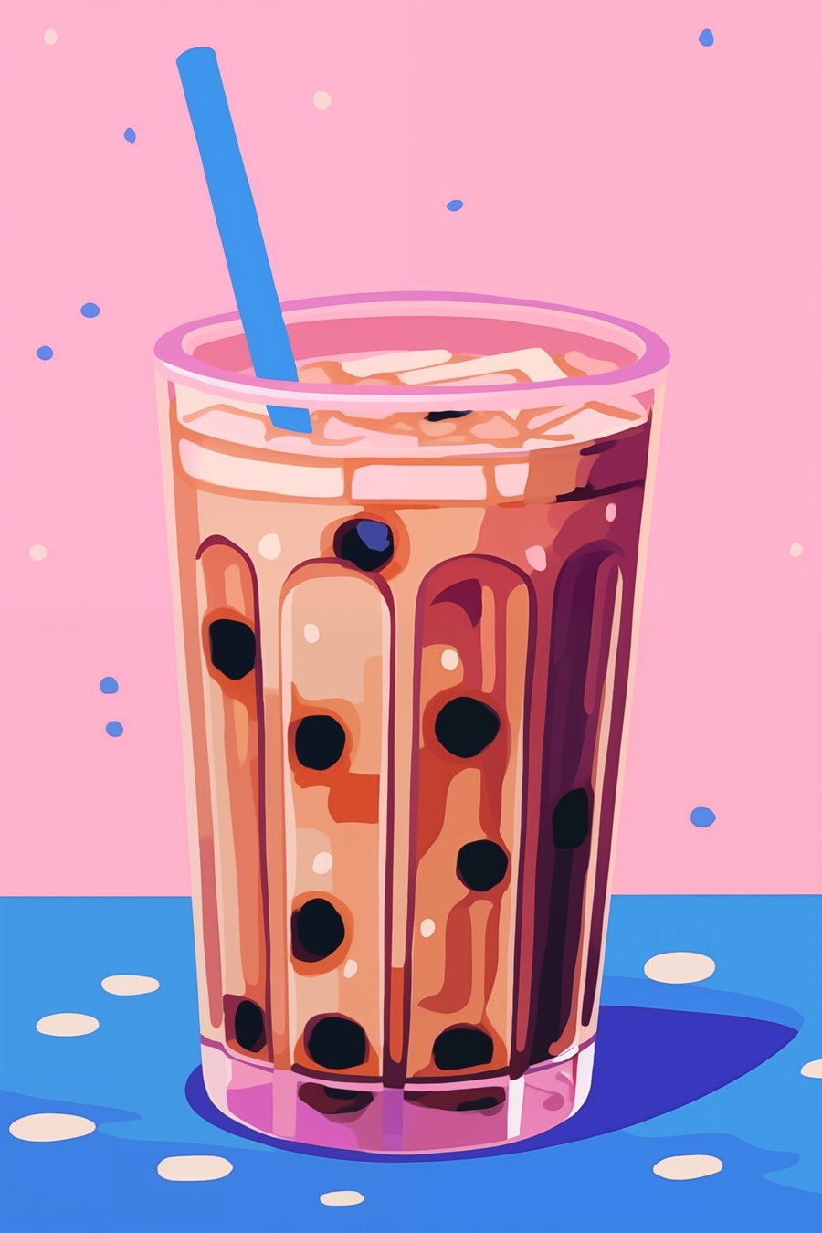 Copos de bubble tea — design completo