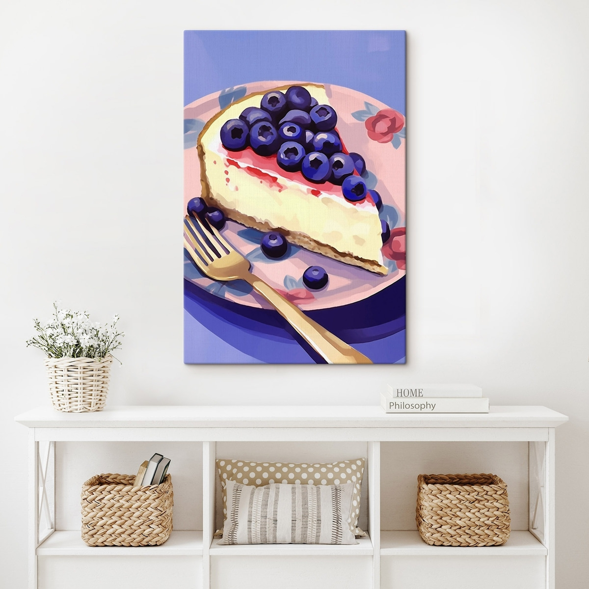 Cheesecake com mirtilos — interior 2