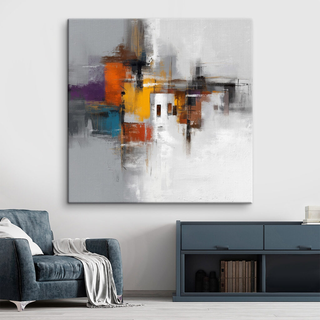 Blocos urbanos em laranja — interior 1