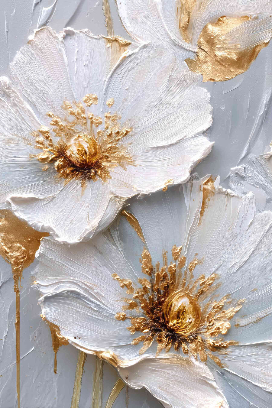 Flores de centro dourado — design completo