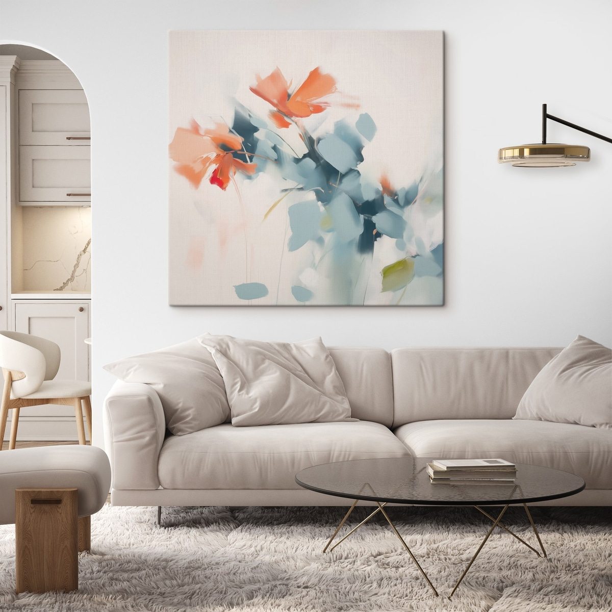 Flores abstratas, efeito pintado — interior 2
