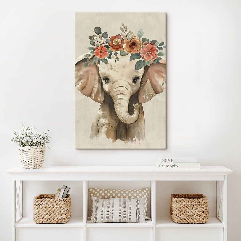 Elefantinho com grinalda — interior 2