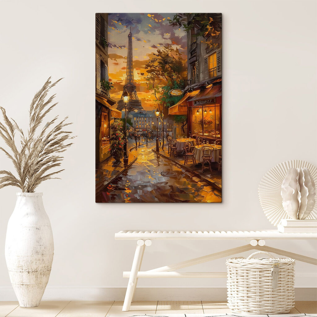 Rua parisiense ao entardecer — interior 1