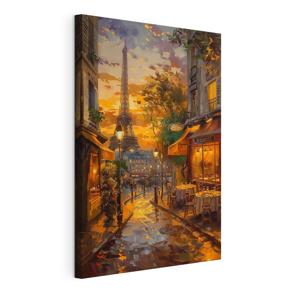 Rua parisiense ao entardecer — vista do produto