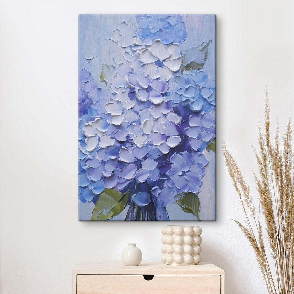 Hortênsias azuis em camadas — interior 1