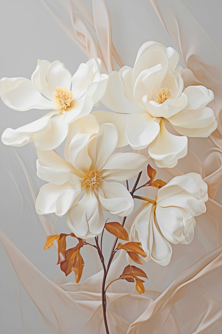 Flores abstratas delicadas — design completo