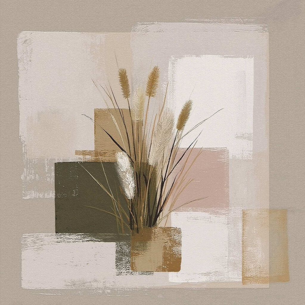 Gramíneas secas em pastel — design completo