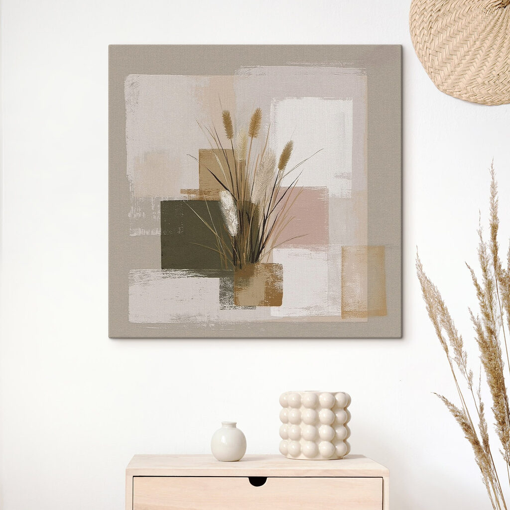Gramíneas secas em pastel — interior 1
