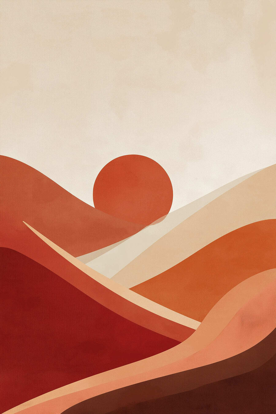 Sol terracota sobre dunas — design completo