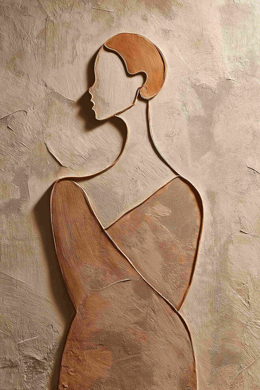 Mulher de cabelo terracota — design completo